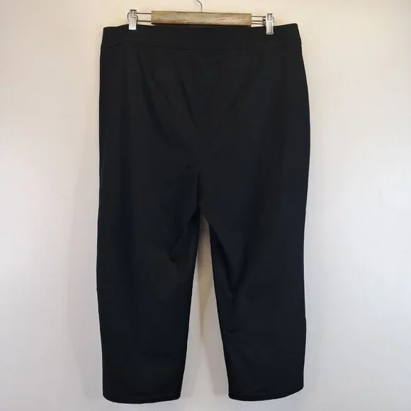 Chico’s Travelers Collection Pull On Crop Black Pants Size 16 - Picture 6 of 9